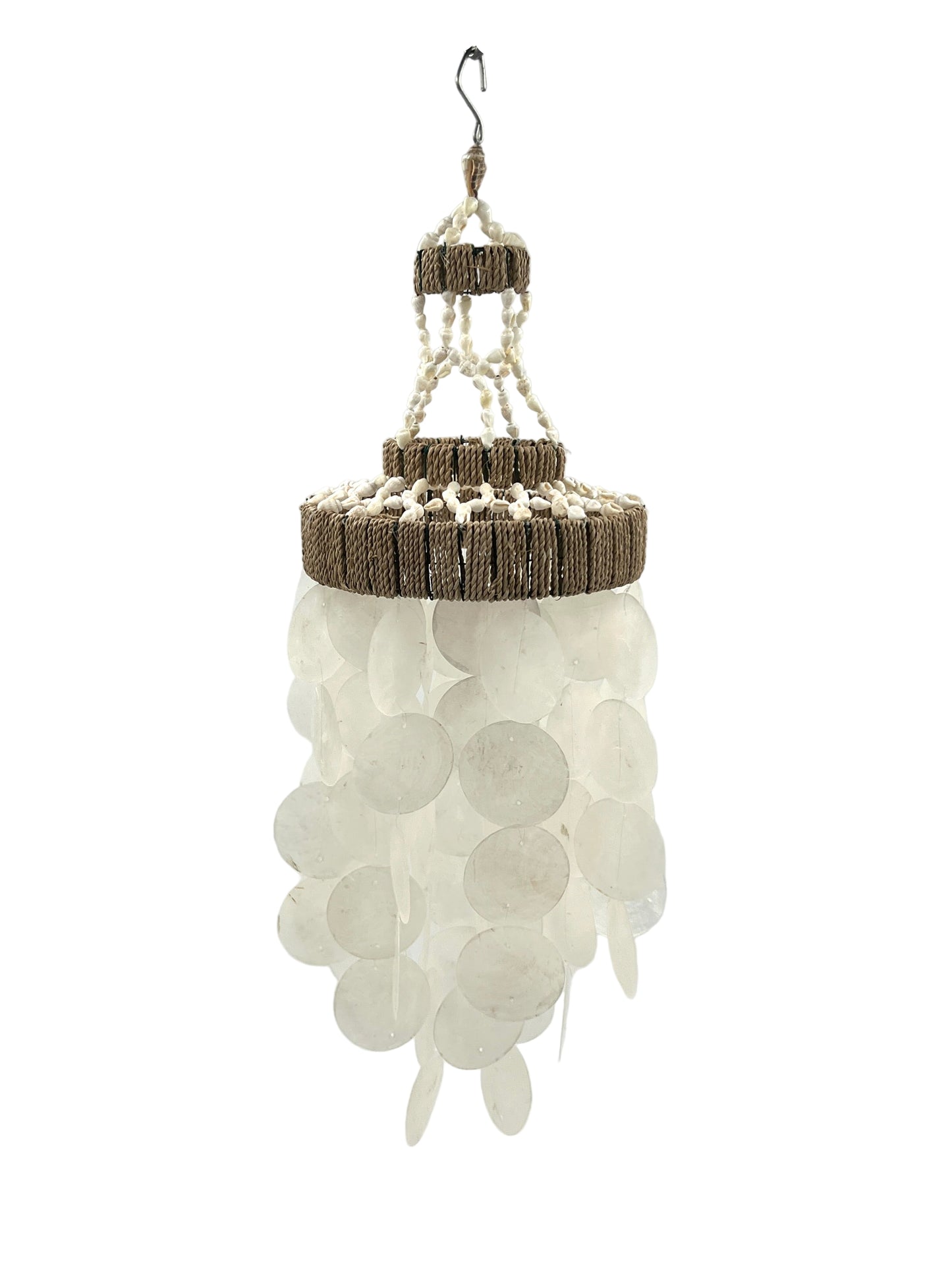 Round Capiz & Sea Shell Wind Chime