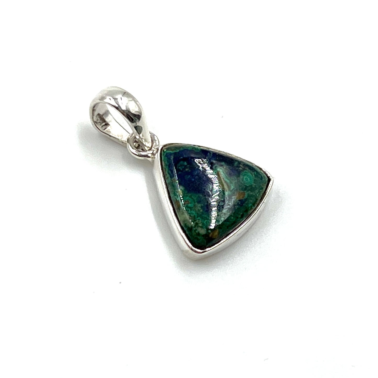 Sterling Silver Azurite Malachite Pendants