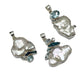 Silver Pearl & Blue Topaz Pendants