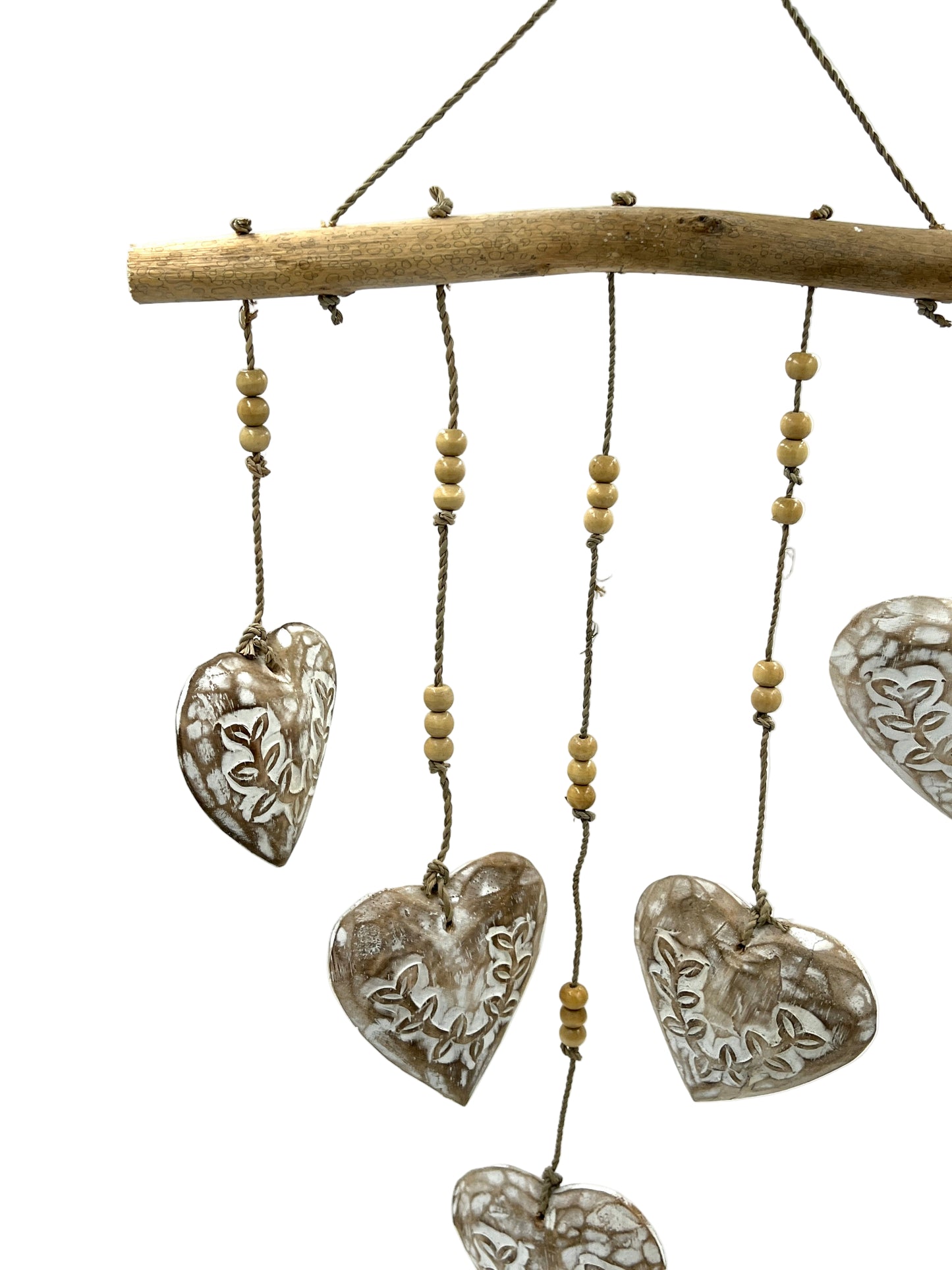 Wood Heart Mobiles