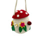 Hand felted Red Mushroom Bag