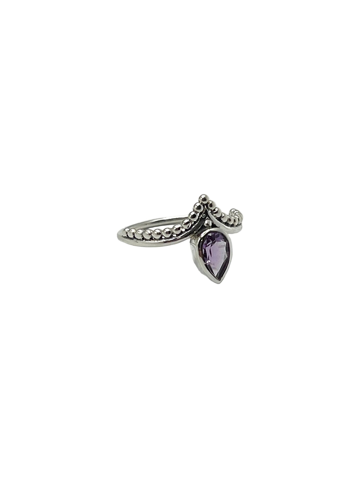 Beaded Teardrop Gemstone Rings