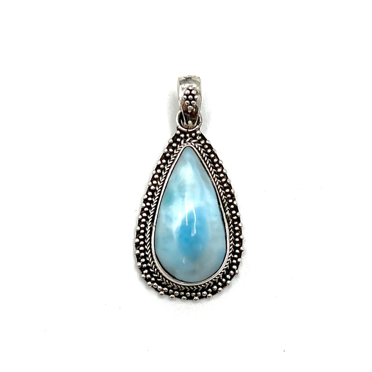 Sterling Silver Larimar Teardrop Pendants