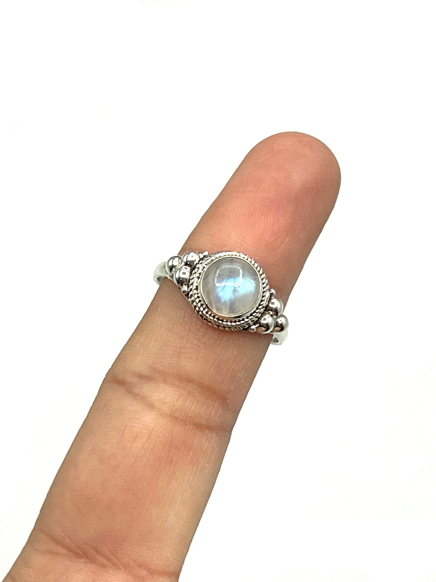 Beaded Circle Gemstone Rings