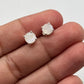 Faceted Moonstone Stud