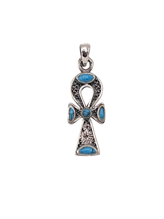 Silver Filigree Ankh Pendants