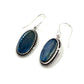 Sterling Silver Oval Labradorite Earrings