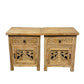 White Washed Teakwood Night Stands
