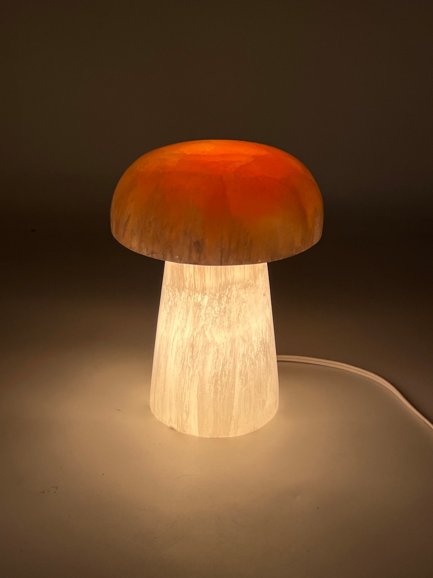 Selenite Mushroom Lamps