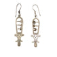 Silver Sistrum Goddess Earrings