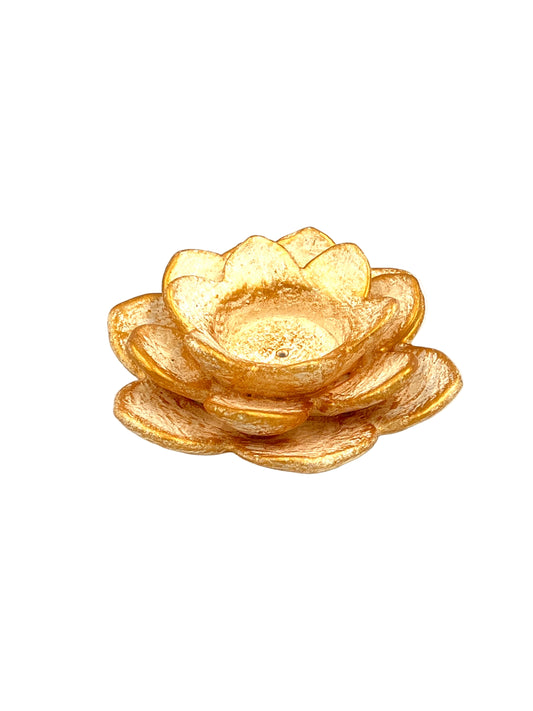 Resin Lotus Tea Candle Holder