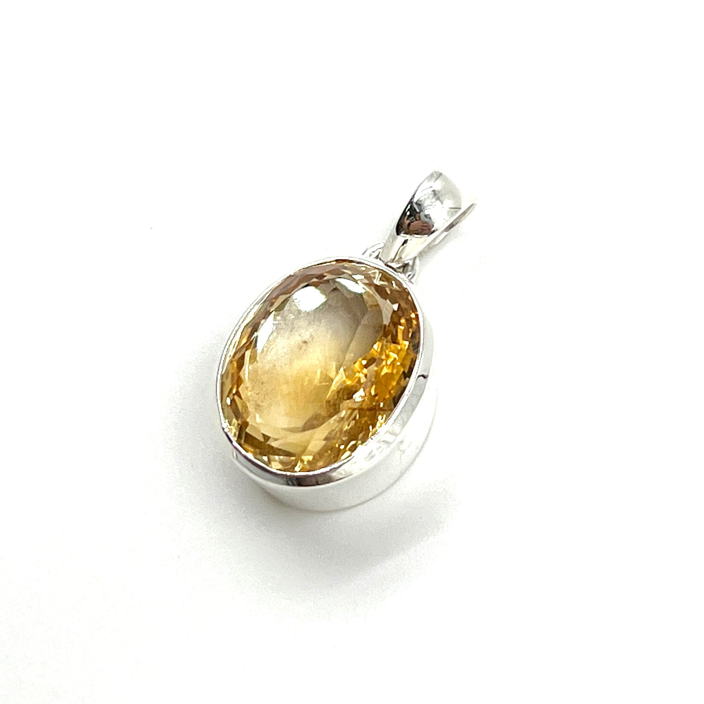 Sterling Silver Citrine Freeform Pendants