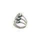 Triple Oval Blue Topaz Ring