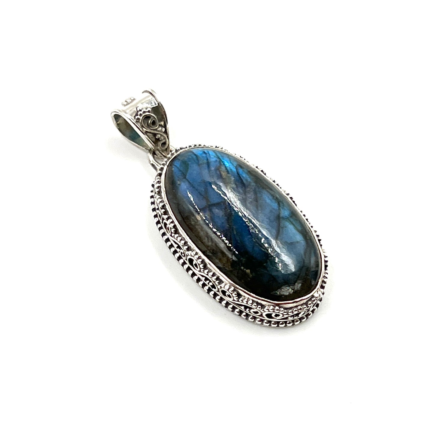 Sterling Silver Labradorite Filigree Pendants