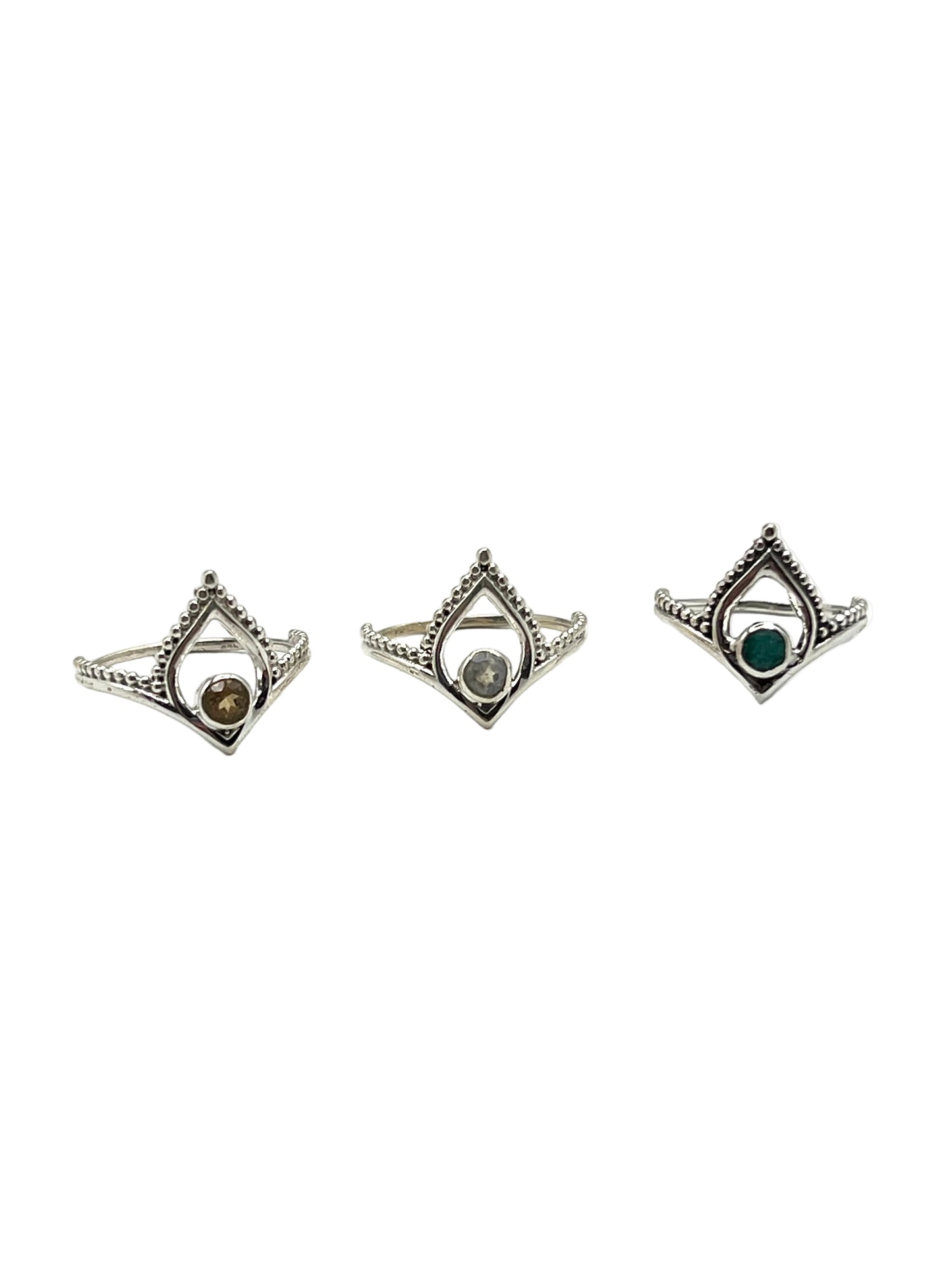 Crown Gemstone Rings