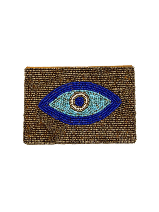 Beaded Evil Eye Coin Purse