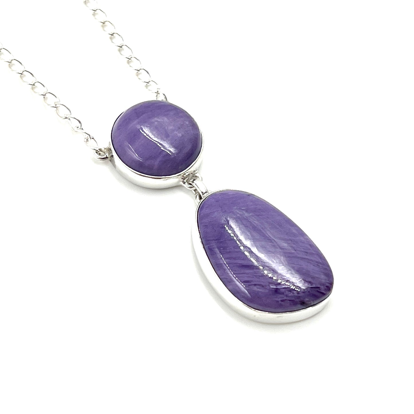Sterling Silver Charoite Necklaces