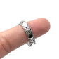 Sterling Silver Triple Diamond Rings