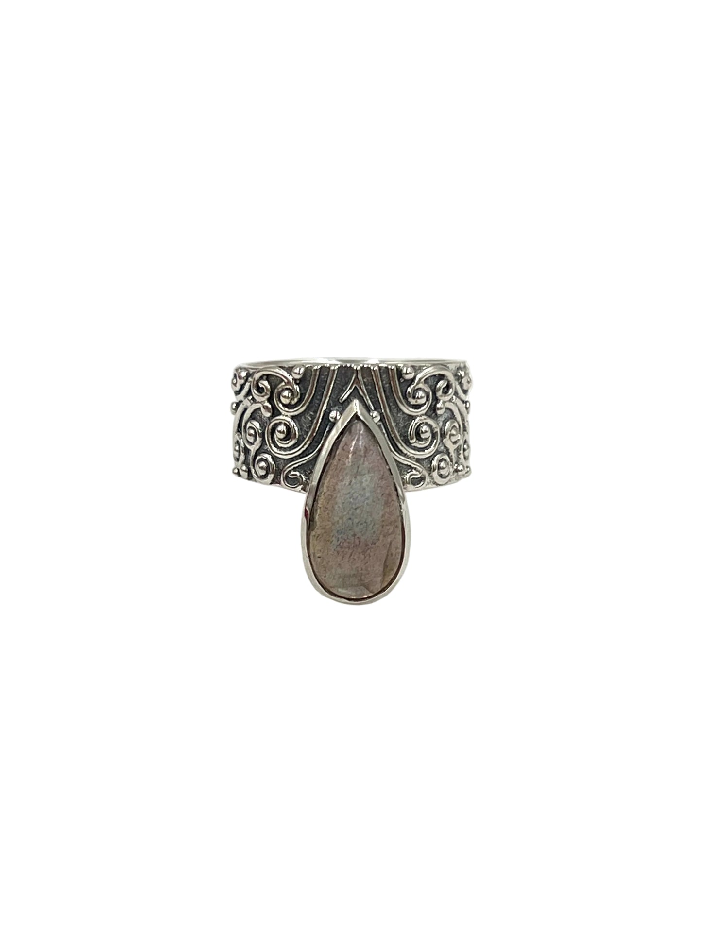 Teardrop Labradorite Ring