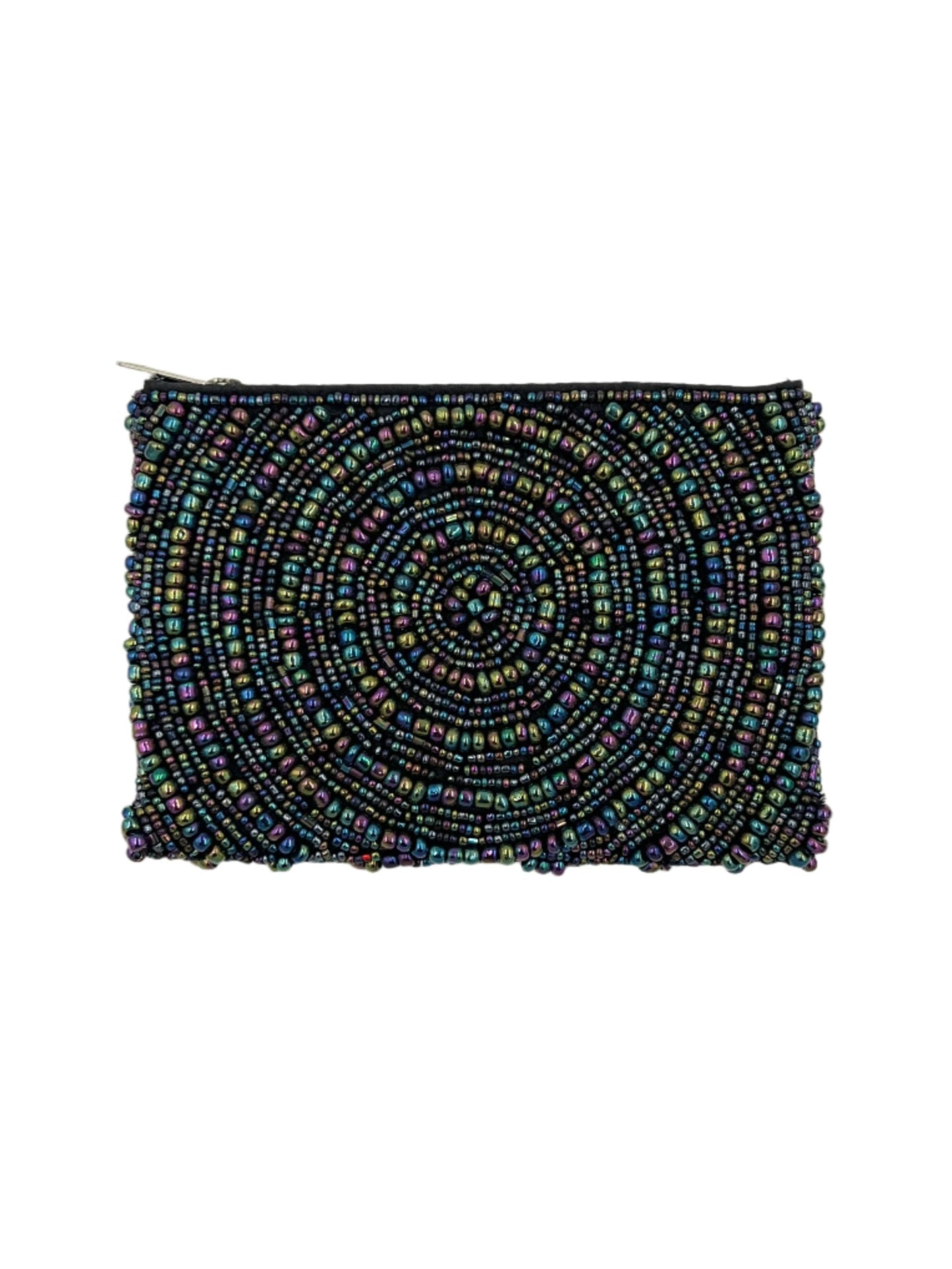 Beaded Dark Coin Purse