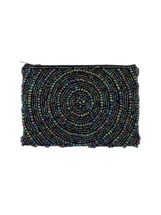 Beaded Dark Coin Purse