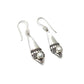 Sterling Silver Shield Pearl Earrings
