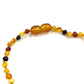 Hand Knotted Amber Baby Teething Necklaces Multi Chips