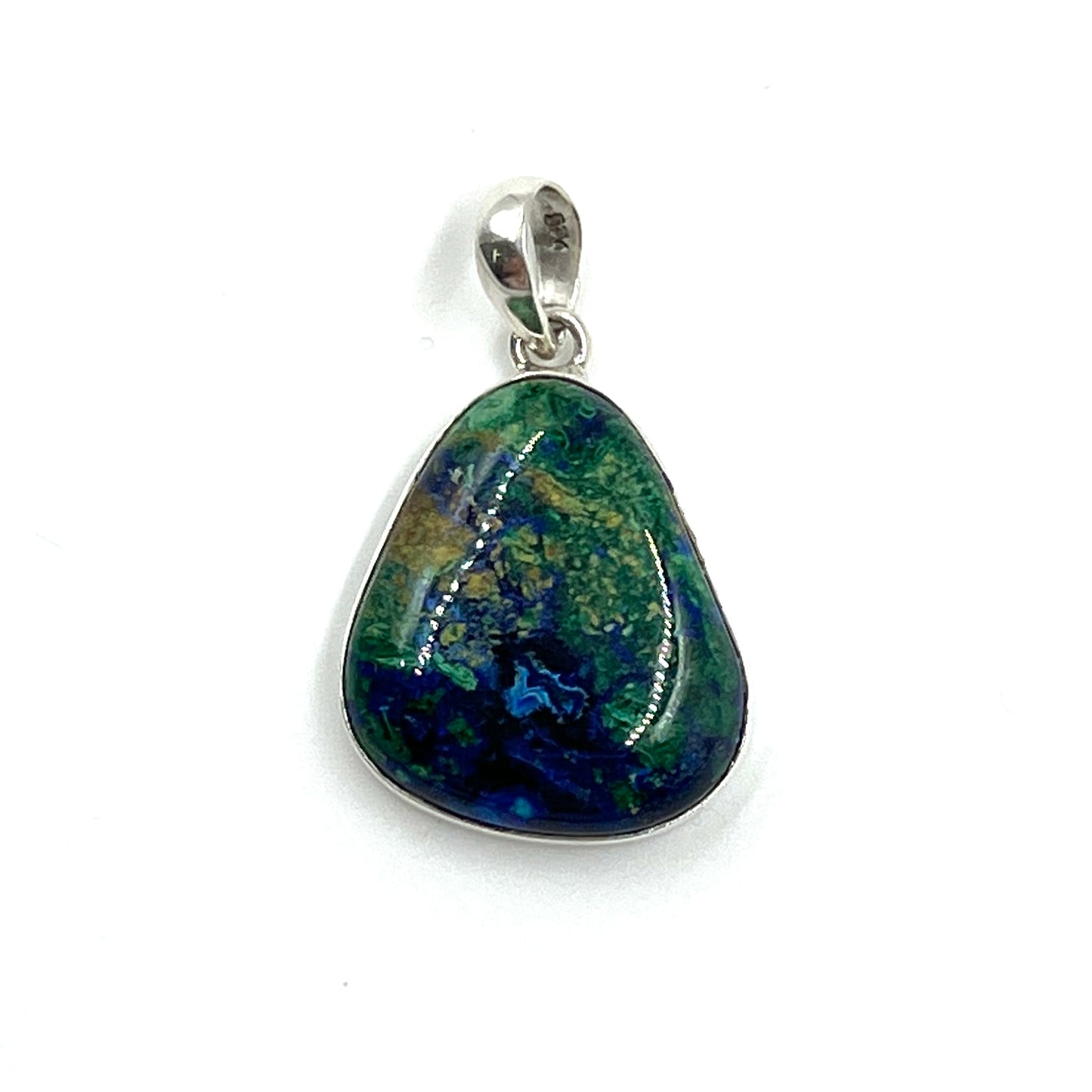 Sterling Silver Azurite Malachite Pendants