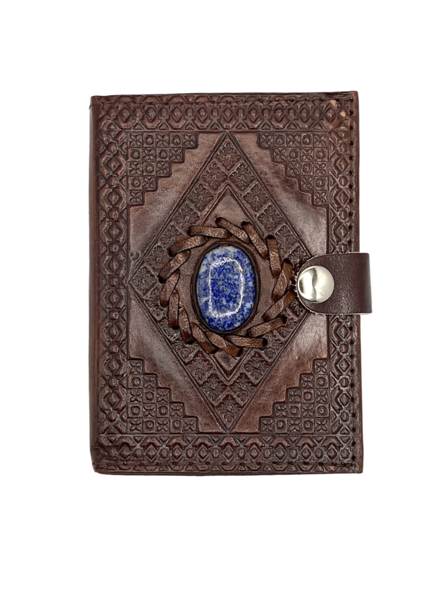 Camel Leather Gemstone Journal | Diamond | 5" x 3.5" x 1/2"