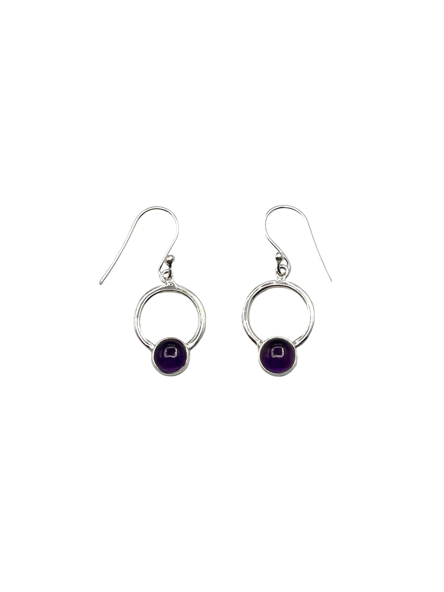 Cicle Gemstone Earrings