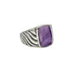 Sterling Silver Gemstone Wave Design Rings