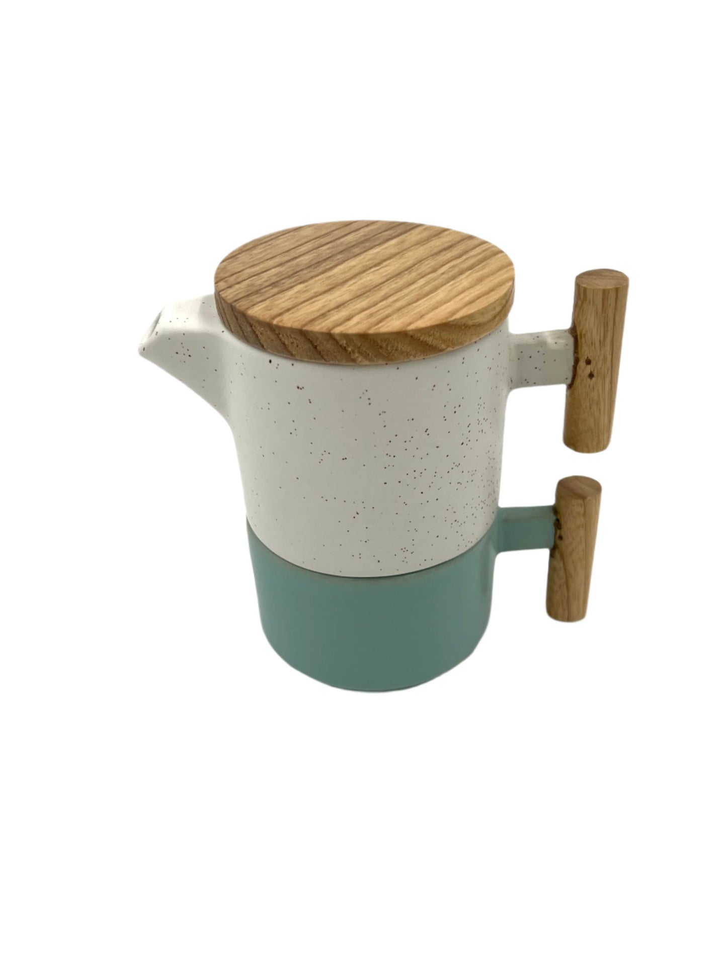 Ceramic Stackable Tea Pot & Cup