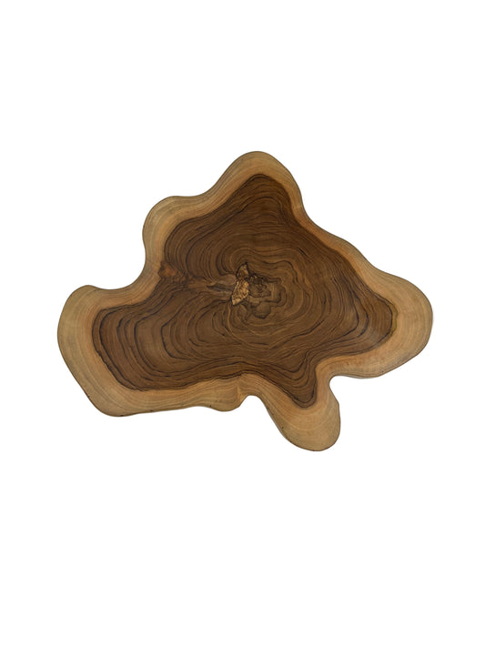 Teak Freeform Plate