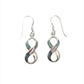 Sterling Silver Shell Infinity Earrings