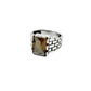 Silver Zultanite Brick Ring