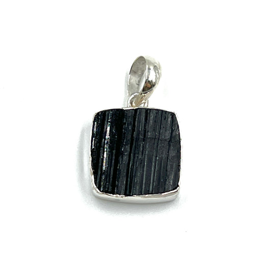 Black Tourmaline Square Pendants