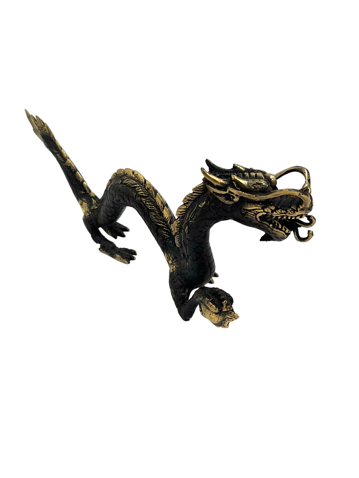 Bronze Dragon & Ball Statue
