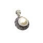 Sterling Silver Round Filigree Pearl Pendants