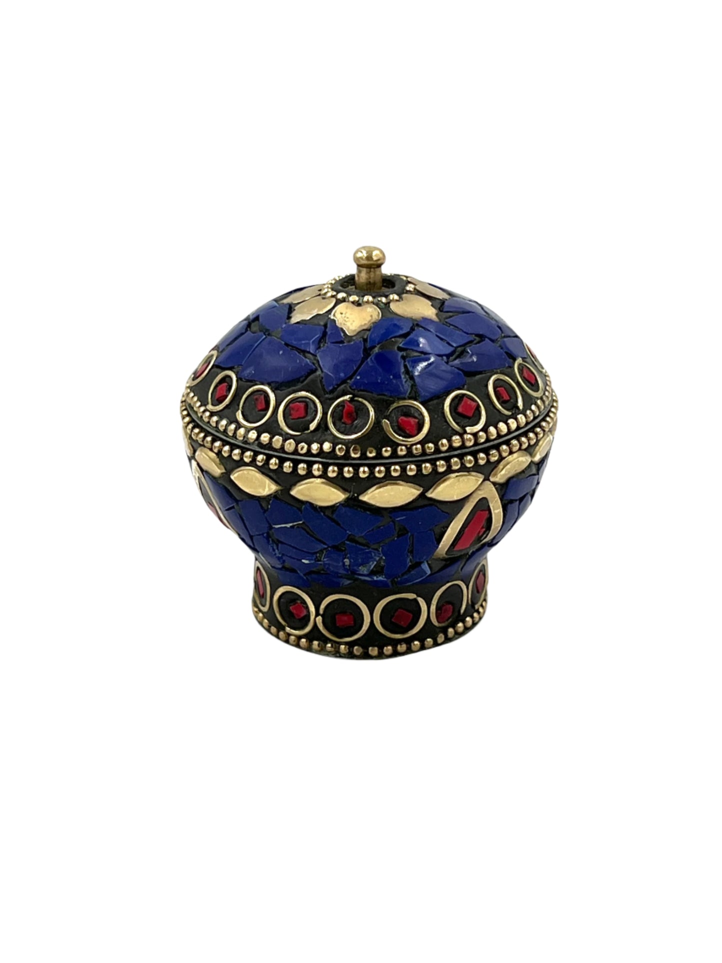 Mini Mosaic Indian Metal Jar