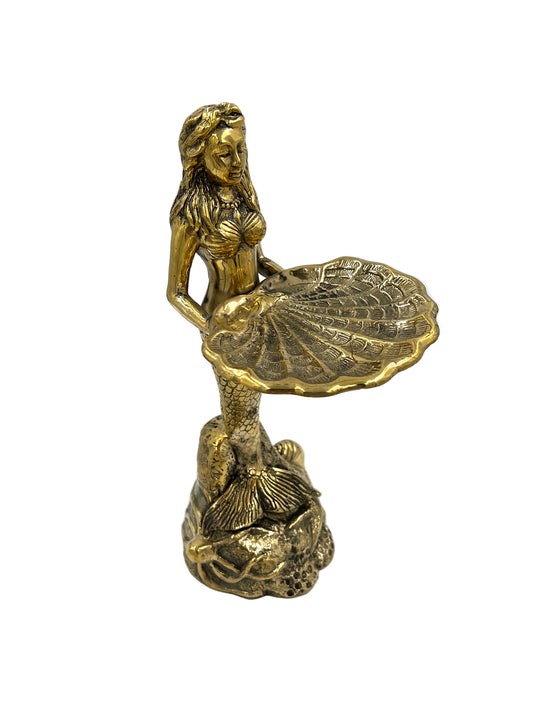 Bronze Mermaid Shell Tray