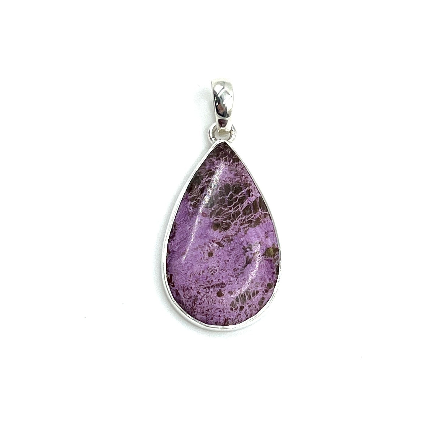 Sterling Silver Purpurite Freeform Pendants