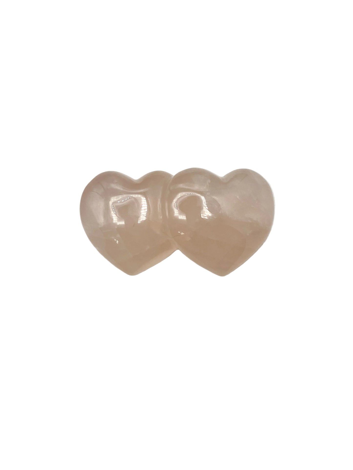 Rose Quartz Double Hearts
