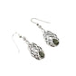 Sterling Silver Moldavite Celtic Knot Earrings