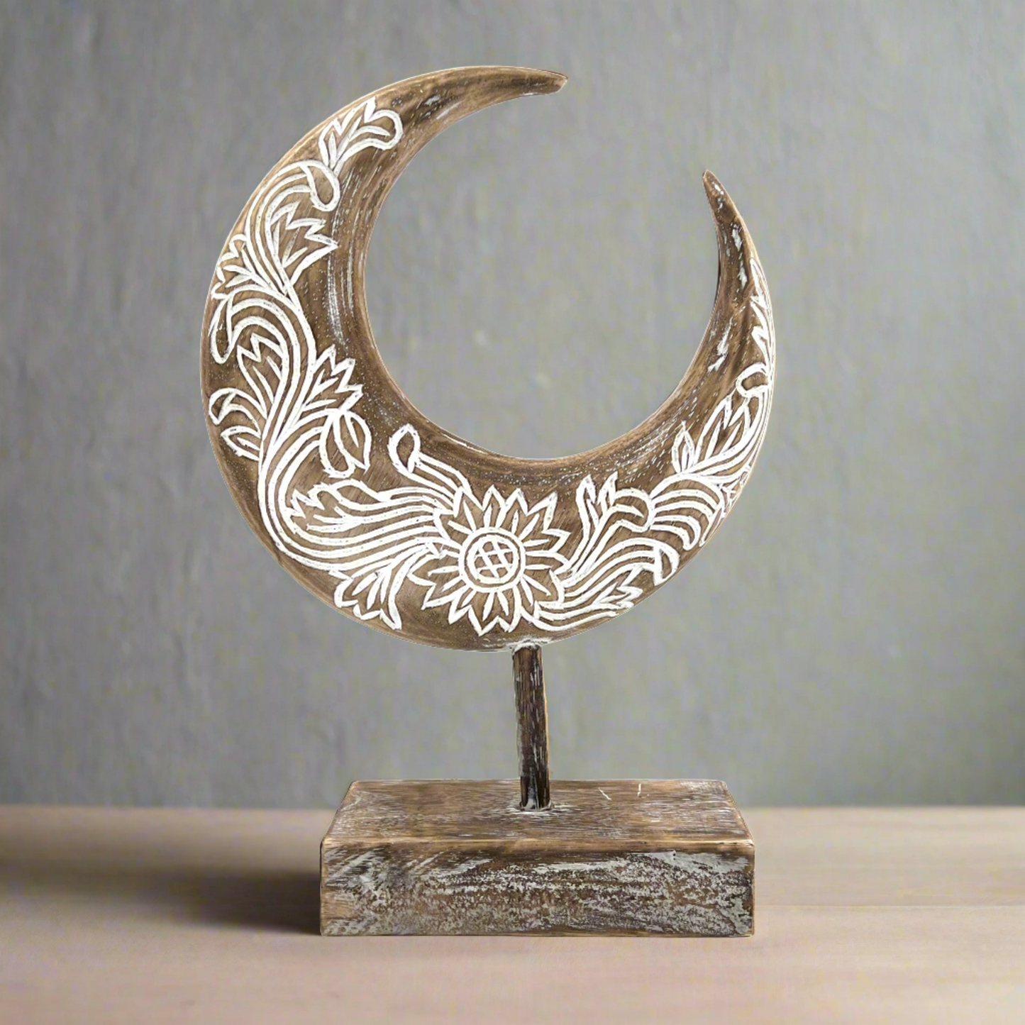 Carved Crescent Moon