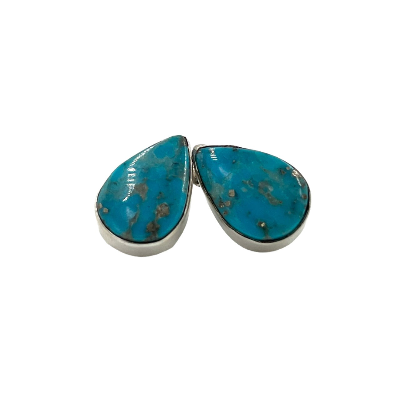 Sterling Silver Turquoise Teardrop Studs