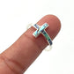 Sterling Silver Shell Cross Ring