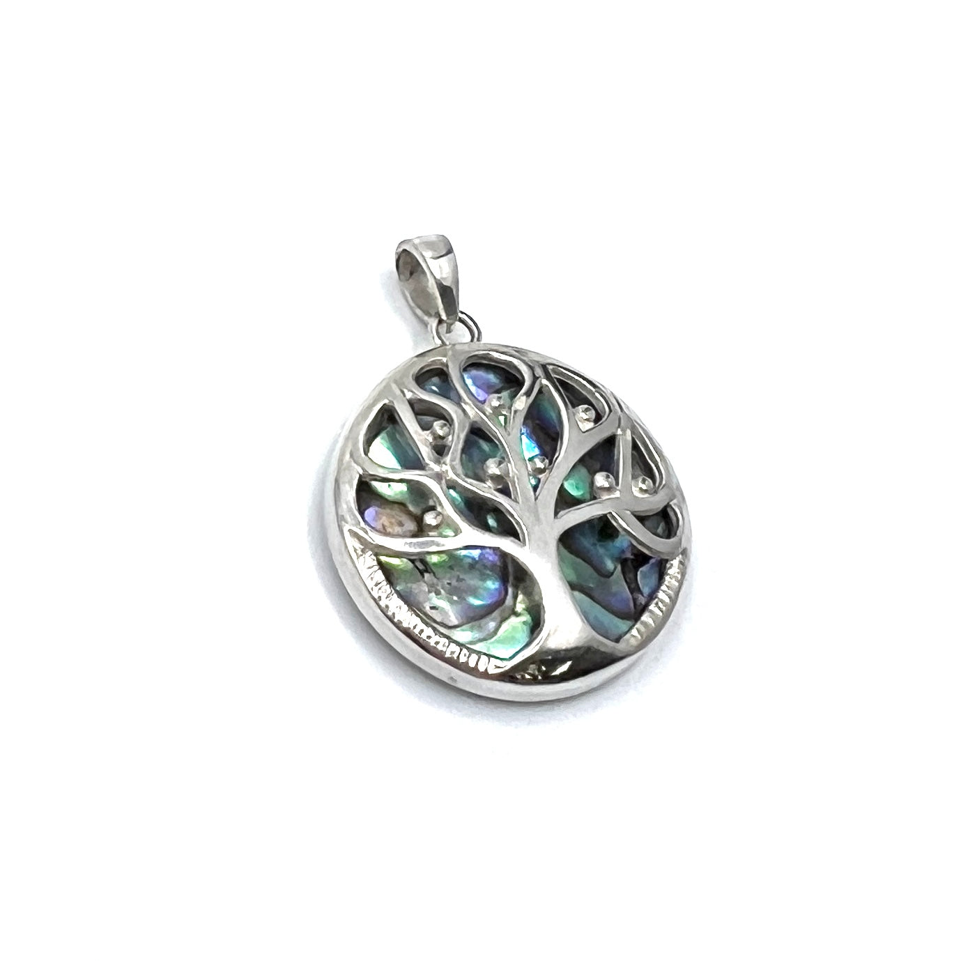 Sterling Silver Abalone Tree of Life Pendant