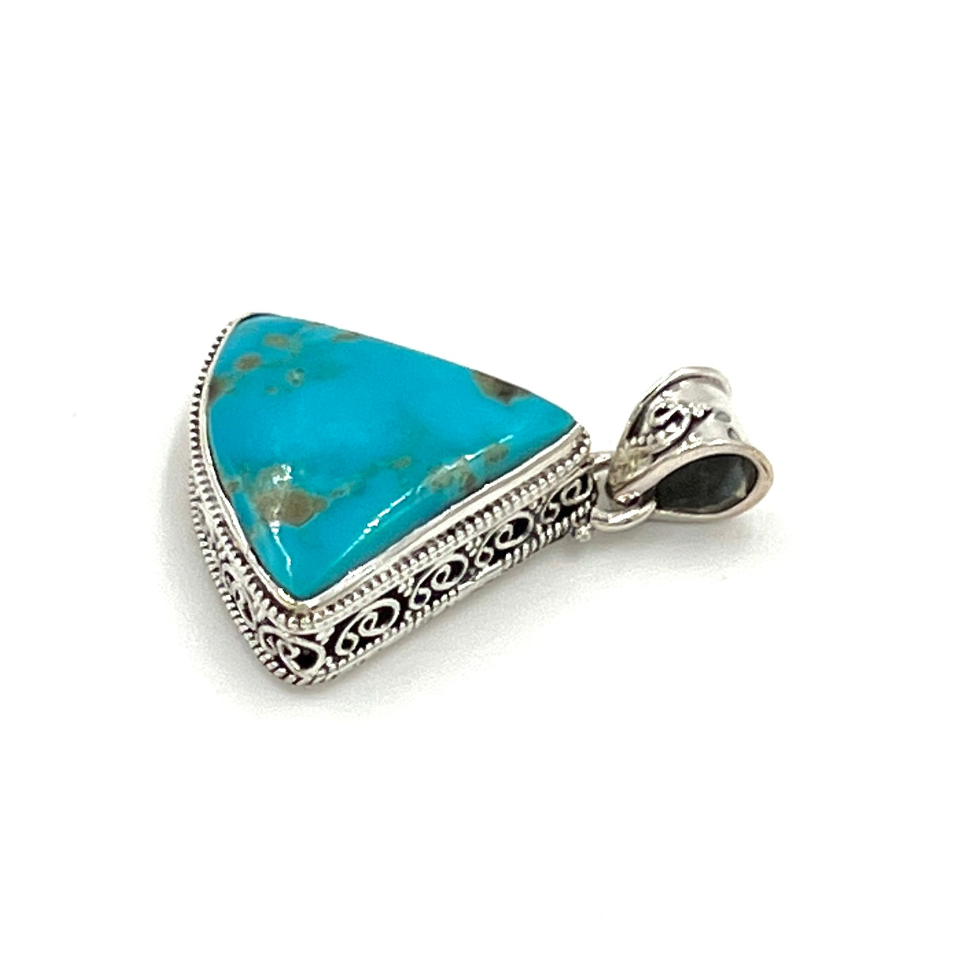 Sterling Silver Filigree Turquoise Pendant