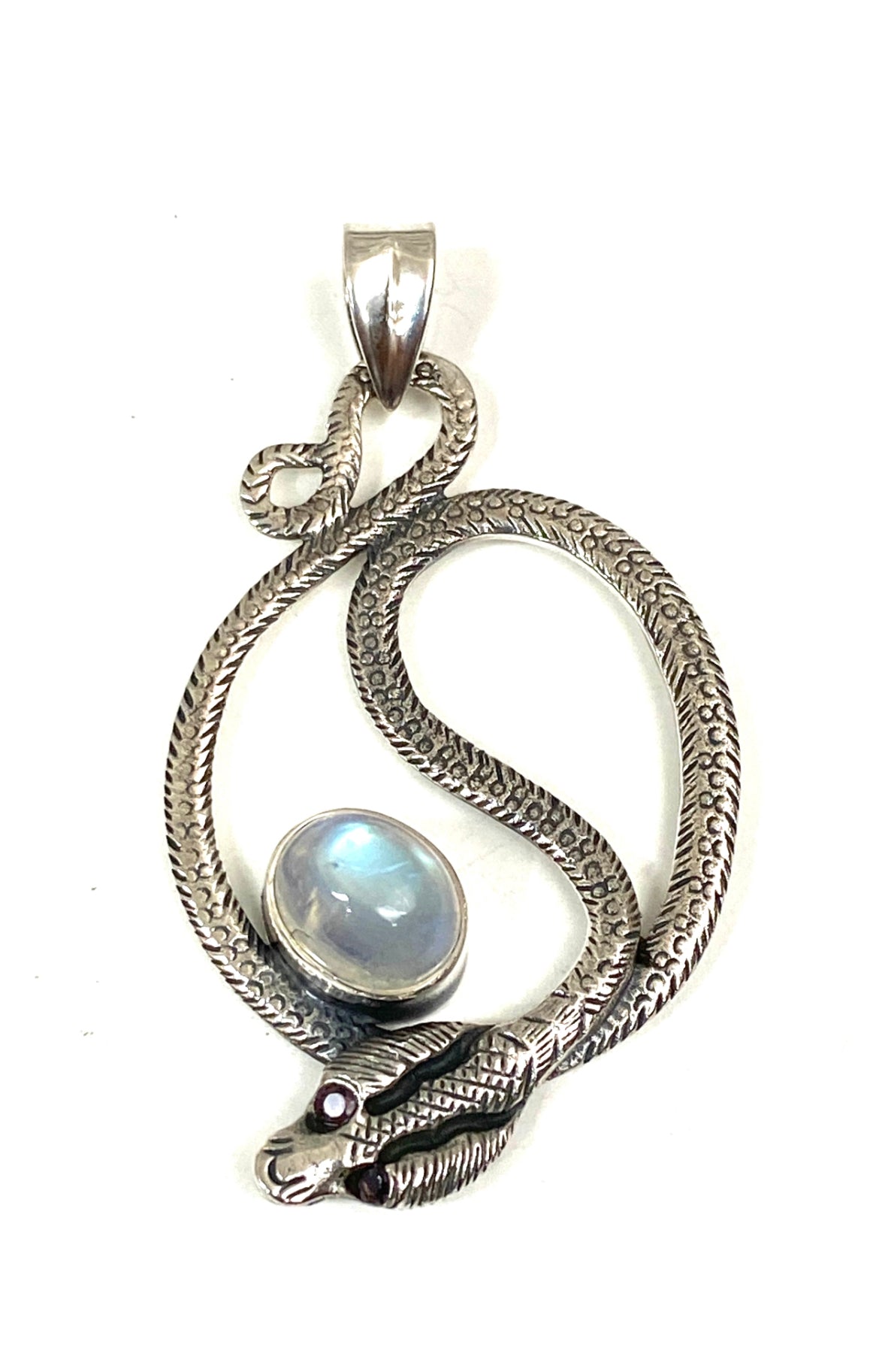 Sterling Silver Gemstone Snake Pendants