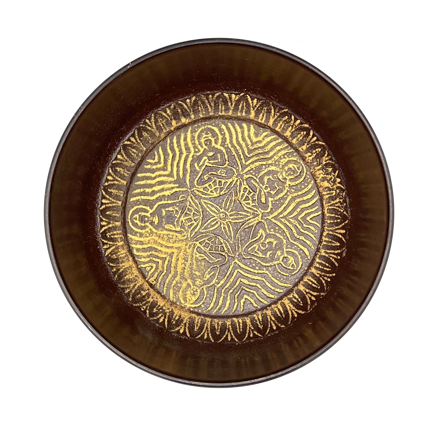 Yellow Om Mani Padme Hum Himalayan Singing Bowls